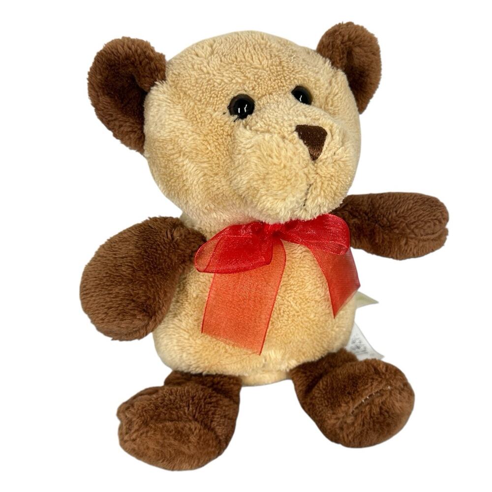 Dan Dee Teddy Bear Brown Red Bow Tie Stuffed Plush Toy